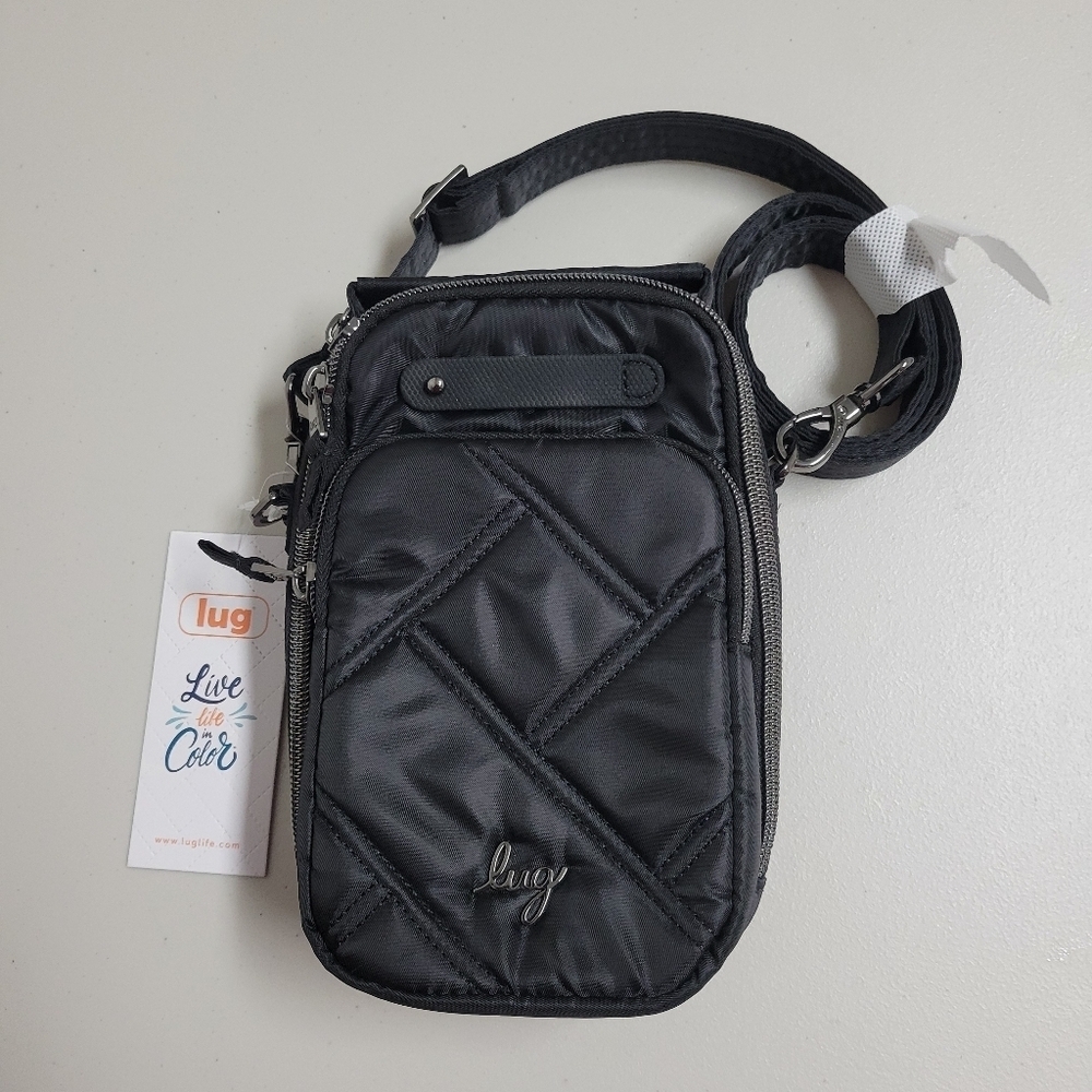 Lug NWT Sketter Mini Bridge Satin Luxe Convertible Crossbody Bag.